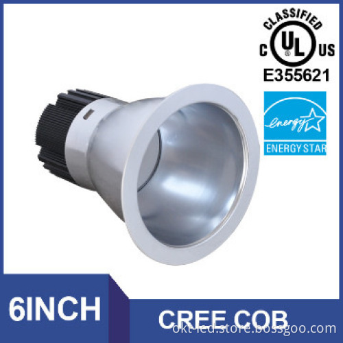 Energy Star dimmable 6 inch 27w led retrofit trim downlight
